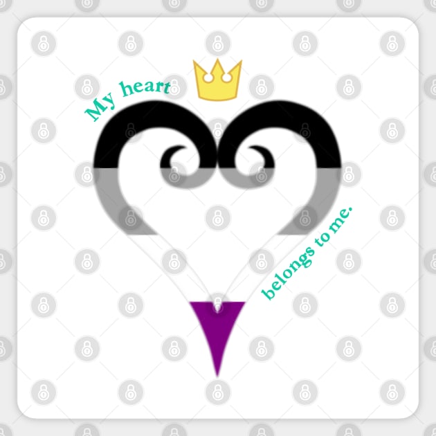 Ace Pride Heart Sticker by The Curio Art Shop